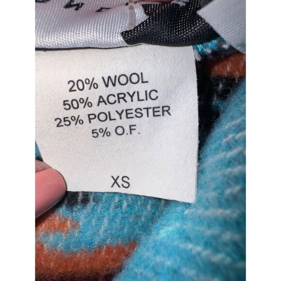 NWT Rhonda Stark Wool Blend Southwestern Aztec Santa FE Soft Vest XS Organic - Picture 6 of 13